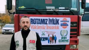 Edirne'den Suriye'ye yardım tırları gönderildi