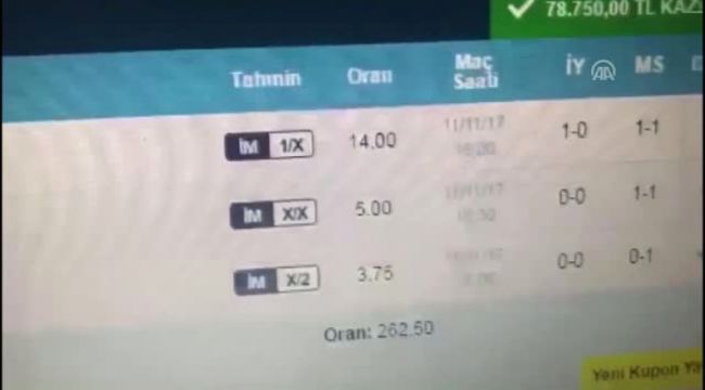 İnternet üzerinden bahis oynayan kişi dolandırıldı