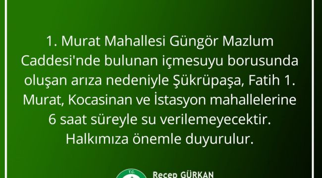 Edirne'de su kesintisi