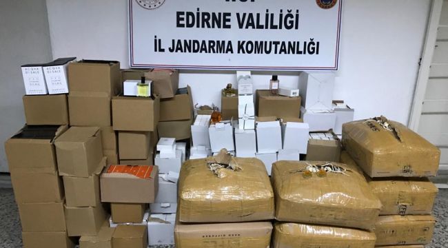 Edirne'de kaçak parfüm ve oto kokusu yakalandı