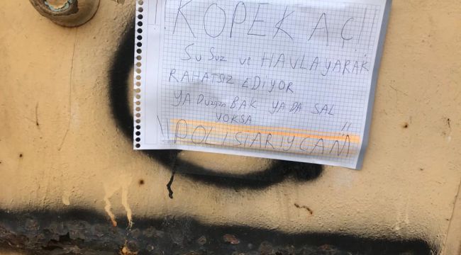 Komşu yazdığı notla tatlı sert uyardı