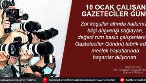 Özbaş'tan gazeteciler günü mesajı