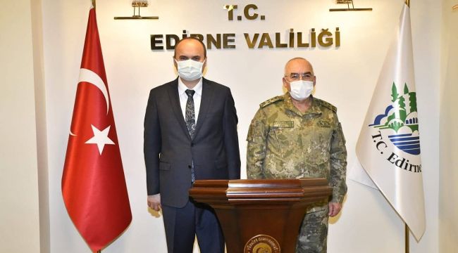 1. Ordu Komutanı Avsever’den, Vali Canalp'e ziyaret