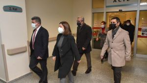 Aksal ve Helvacıoğlu, Keşan Devlet Hastanesini ziyaret etti