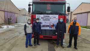 Edirne'den Yemen'e 2 tır battaniye yardımı