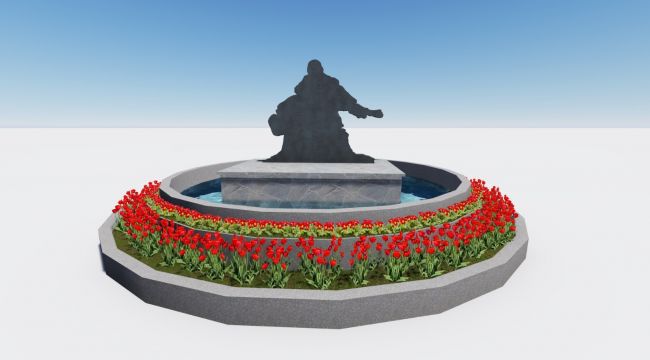 Kırkpınar heykelinde 40 pınar fışkıracak
