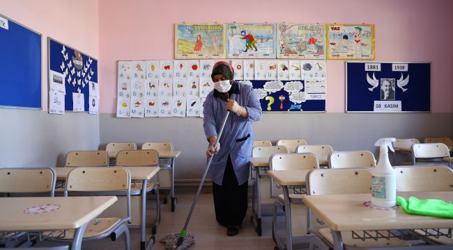 Köy okullarını yüz yüze eğitime hazırlanıyor