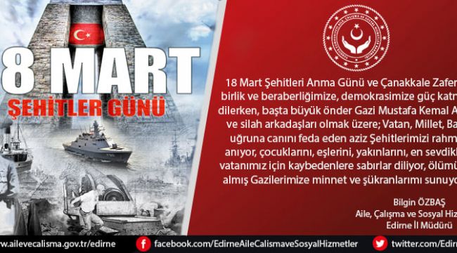 18 Mart Çanakkale Zaferi ve Şehitleri Anma Günü
