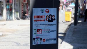Edirne'de caddelere bilgilendirici broşür asıldı