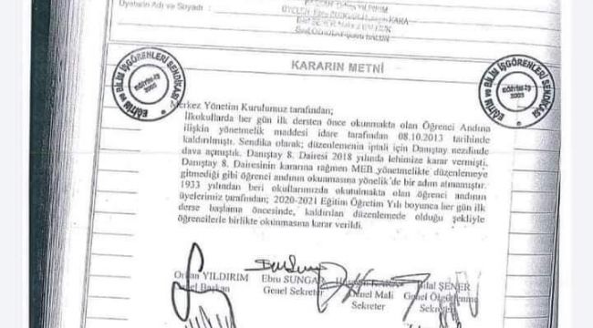 Eğitim-İş`liler andımızı okutacak