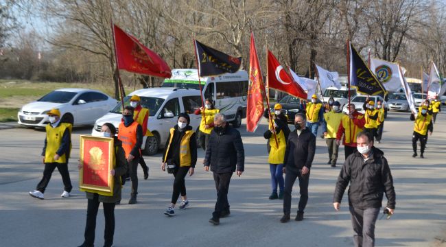 Gönüllüler Edirne'den Çanakkale'ye yola çıktı