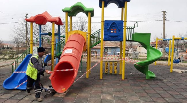 Lalapaşa'da oyun parkı ve spor alanları geçici olarak kapatıldı