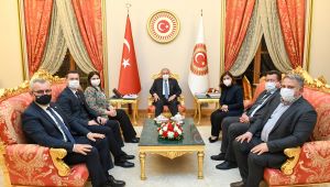 Şentop Edirne heyetini kabul etti