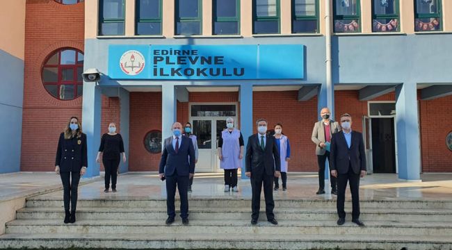 Edirne'deki okullarda Kovid-19 denetimi
