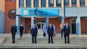 Edirne'deki okullarda Kovid-19 denetimi