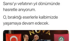 Sansı vefatının yıl dönümünde anıldı