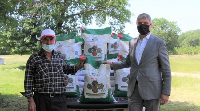 Üreticilere 8 ton kuru fasulye tohumu