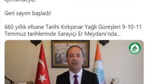 Gürkan, Kırkpınar heyecanını sosyal medyadan paylaştı