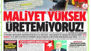 ‘Maliyet girdileri yüksek, üretemiyoruz’