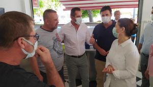 Aksal, Enez'de esnafı ziyaret etti