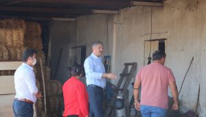 Bayazıt, depoları yanan üreticileri ziyaret etti