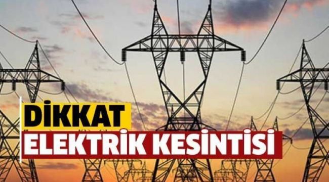 Karaağaç Mahallesi hafta sonu 8 saat enerjisiz kalacak