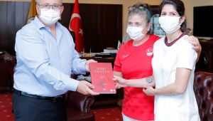Milli judocu Taşın’dan Tabakoğlu’na ziyaret