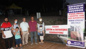 Roman soykırımının 77. yılında nehre çiçek bırakıldı
