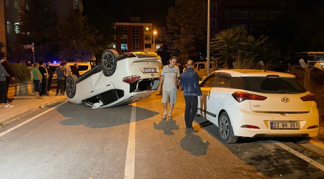 Otomobille cipin çarpıştığı kazada 4 kişi yaralandı