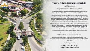 Rektör’den öğrencilere ‘Hoş geldiniz’ mesajı