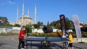 Selimiye Meydanında masa tenisi heyecanı