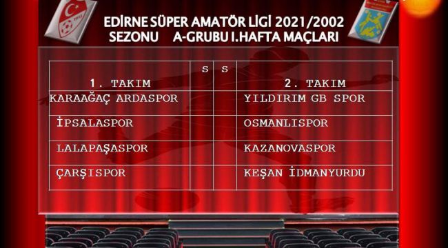 Süper Amatör lig grupları belli oldu