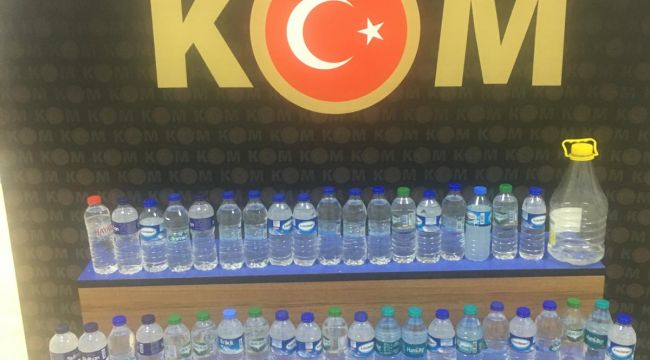 62 pet şişede sahte içki ele geçirildi