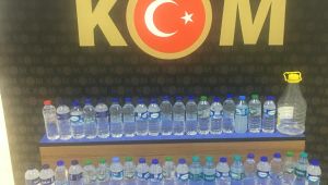 62 pet şişede sahte içki ele geçirildi