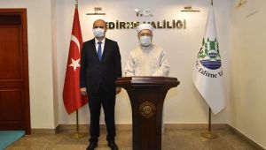 Diyanet İşleri Başkanı Erbaş’tan Vali Canalp’e ziyaret