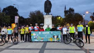 Farkındalık için pedal çevirdiler