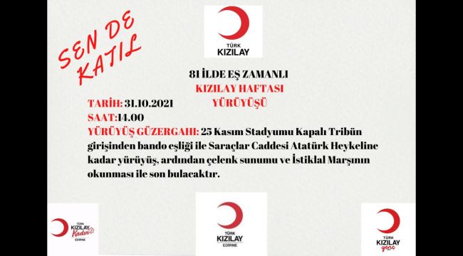 Kızılay Haftası’nda ‘Gönüllülük’ teması işleniyor