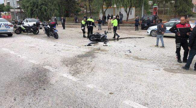 Polis memuru, olay yerine giderken yaralandı