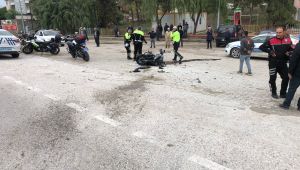 Polis memuru, olay yerine giderken yaralandı