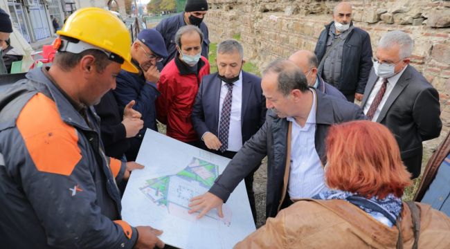 Selimiye meydanında tarihi kalıntılar ortaya çıktı