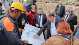 Selimiye meydanında tarihi kalıntılar ortaya çıktı