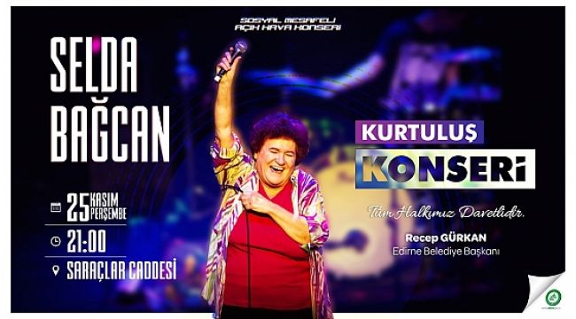 Belediyeden 25 Kasım’da Selda Bağcan konseri