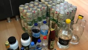 1400 litre kaçak ve sahte alkol yakalandı