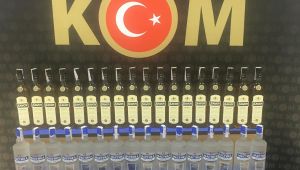 52 şişe gümrük kaçağı içki ele geçirildi
