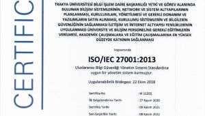 TÜ’ye bilgi güvenliğinde uluslararası sertifika