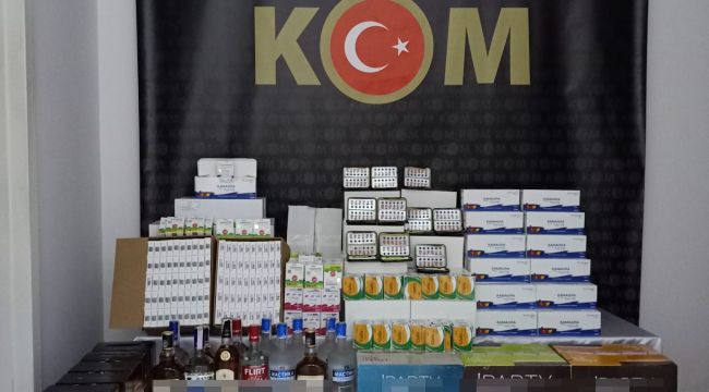 224 şişe kaçak içki ele geçirildi