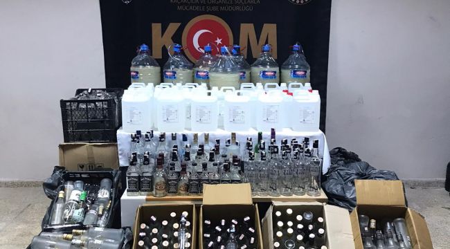 847 şişe sahte alkol yakalandı
