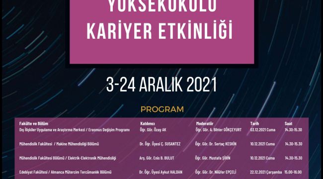 Hazırlık öğrencilerine kariyer etkinliği