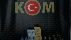 Kaçak içki ve sigara kağıdı ele geçirildi