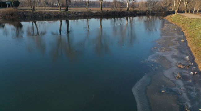 Tunca Nehri'nde kısmi buzlanma oluştu